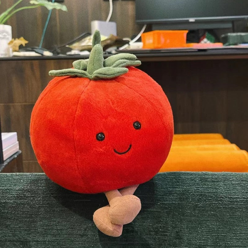 Oreiller en peluche de tomates et de fruits