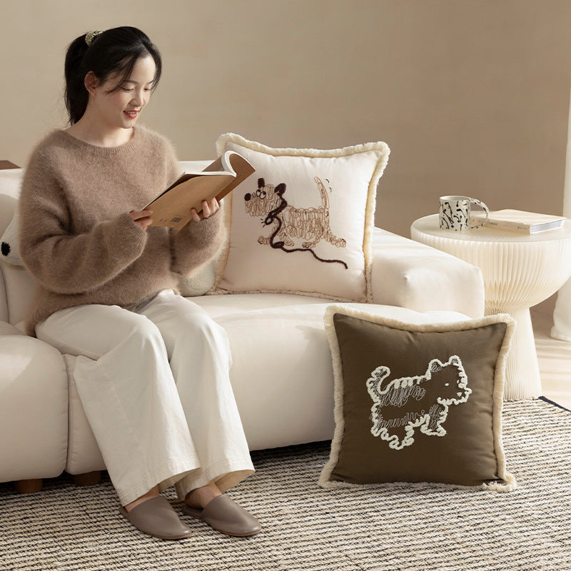 Homestay-style Canapé Salon Toile de coton Oreillers jet