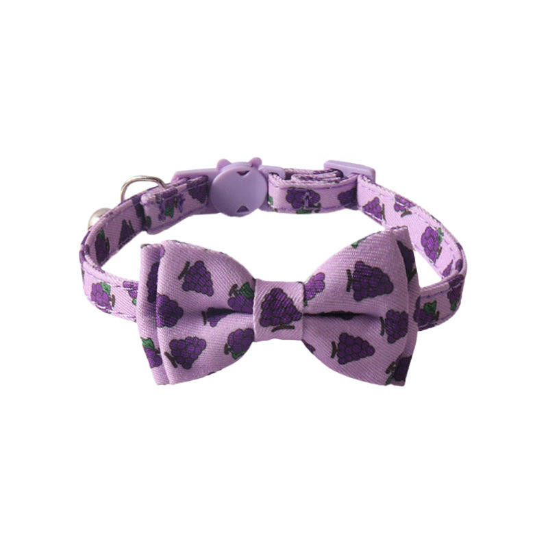 Collier pour animaux de compagnie Fruit coloré série Bow Triangular Binder