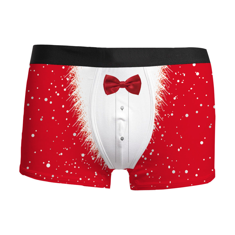 Sous-vêtements homme imprimé 3D de Noël respirant