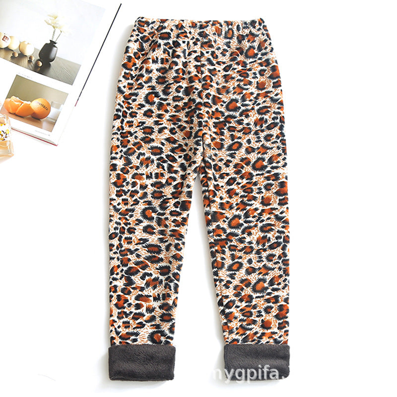 Enfants Pantalon chaud taille mince imprimé Pantalons pour enfants plus âgés