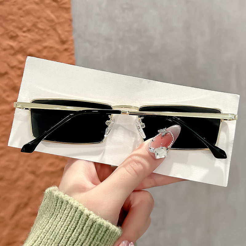 Lunettes de soleil de cadre en métal rétro pour hommes