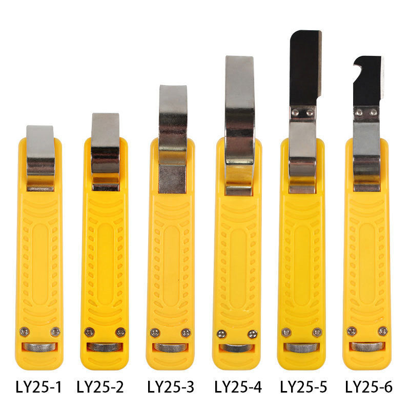 LY25-1 Ajustable Stripper de fil rond en PVC Electrician's Couteau