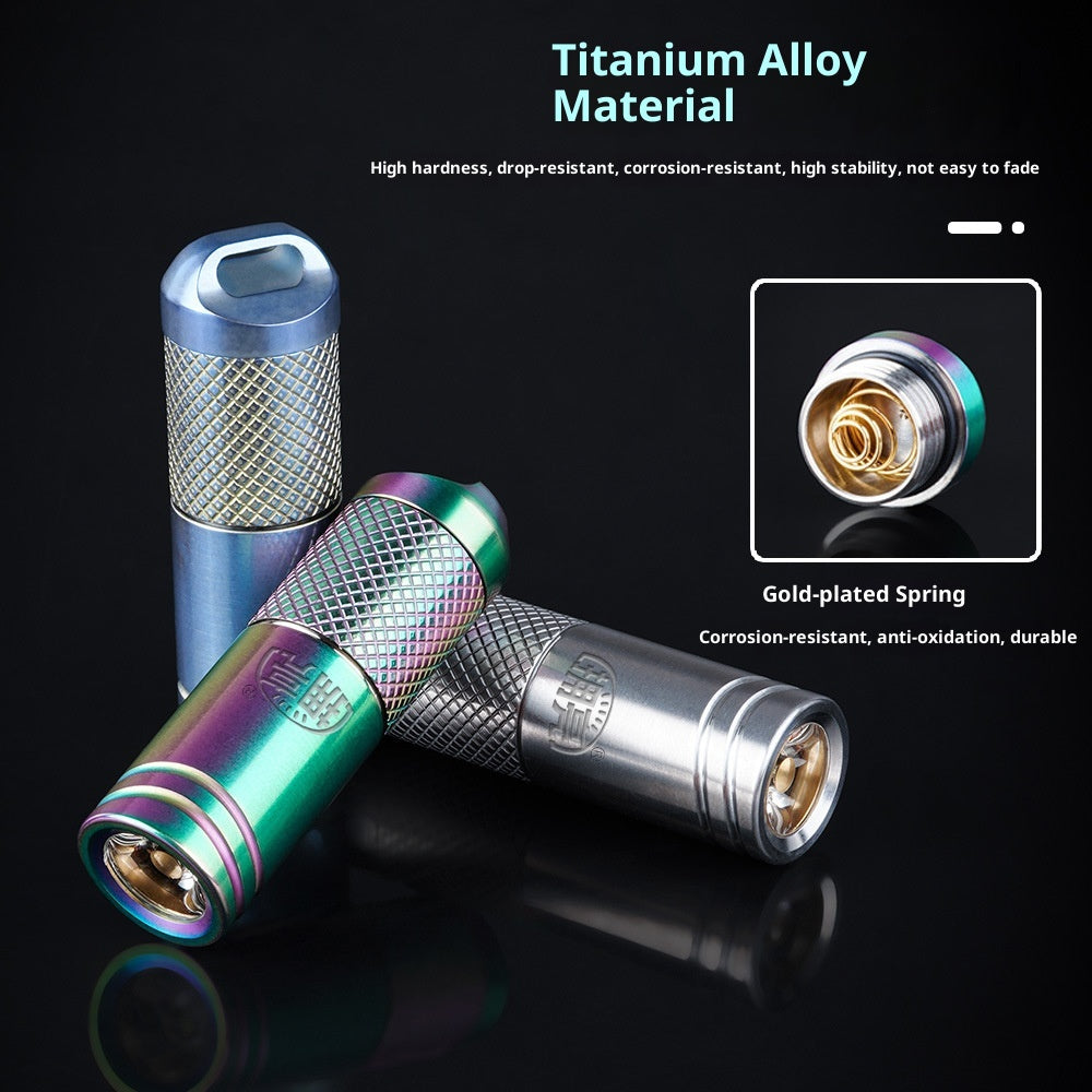 Mini lampe de poche charge en alliage de titane portable