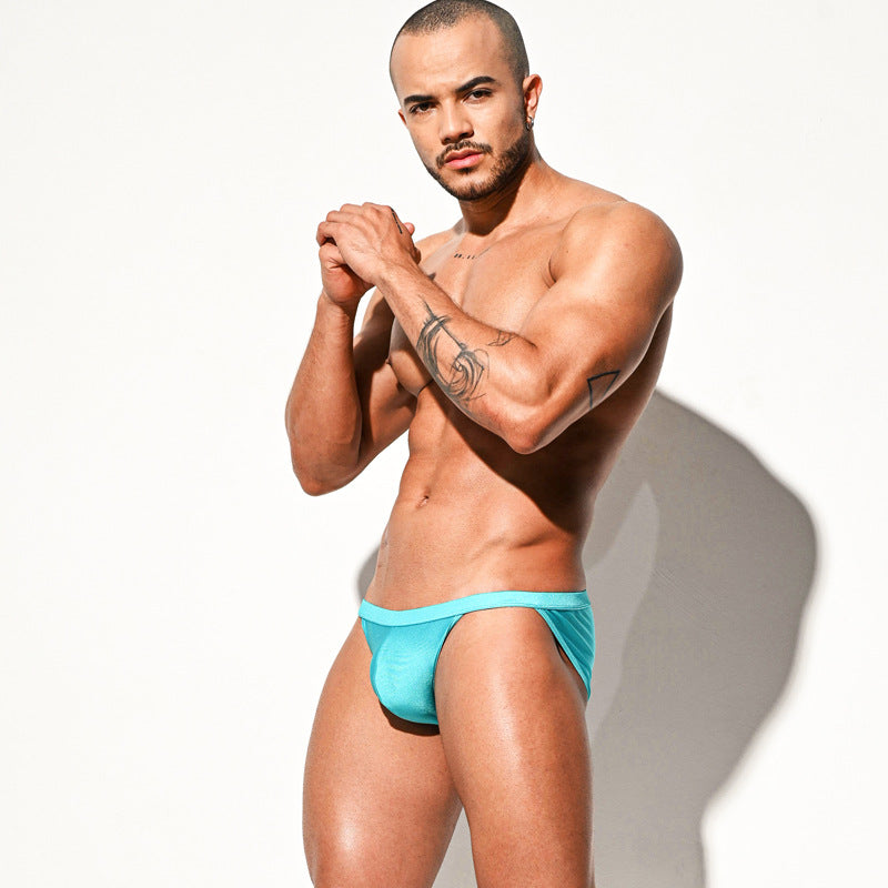 Slips de natation haute fourche pour hommes Sexy Low Waist Bikini Beach