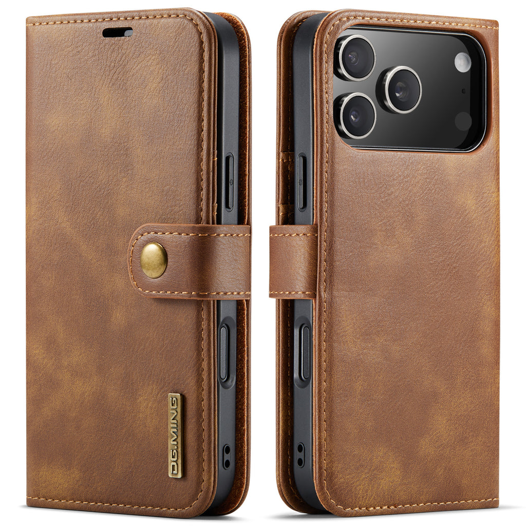 Flip-style carte fente Magnetic-clip Double usage en cuir synthétique cas de téléphone