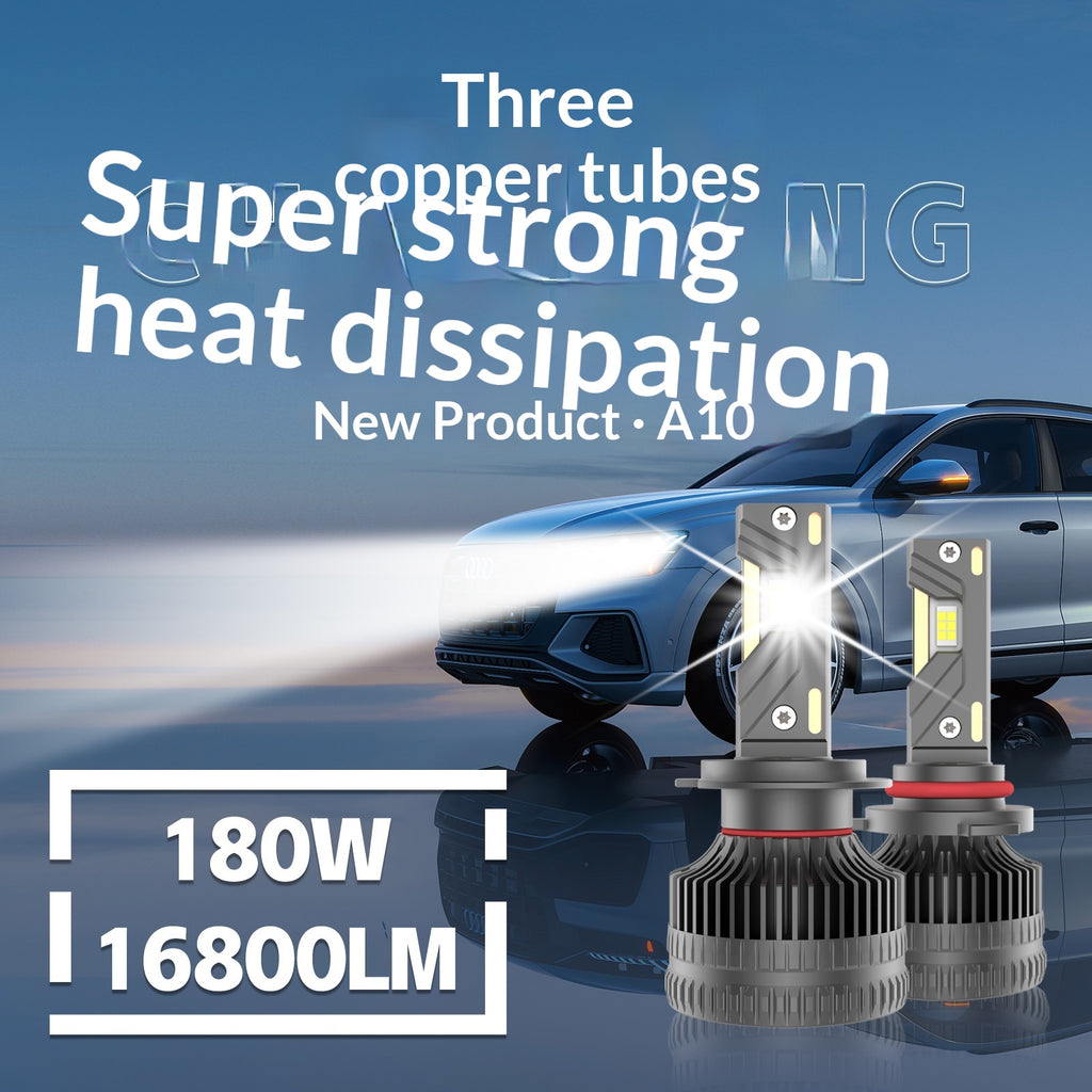 Phare de voiture LED haute puissance avec un système de refroidissement triple-cuivre