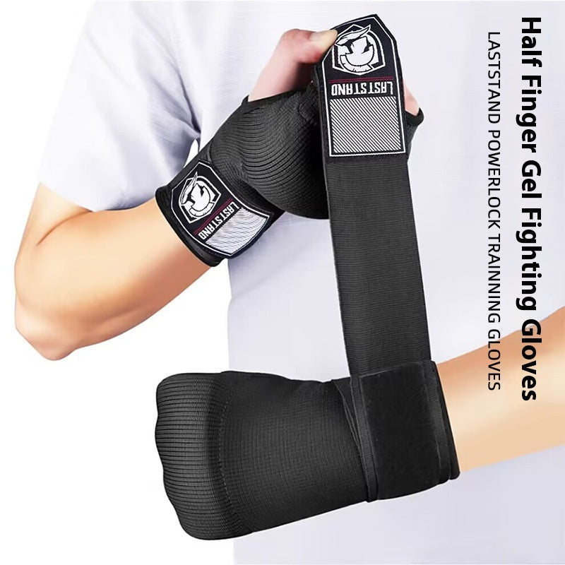 Gel Gants de demi-doigts de boxe Gants de boxe rapide paresseux Bandage de vêtements de garde à main