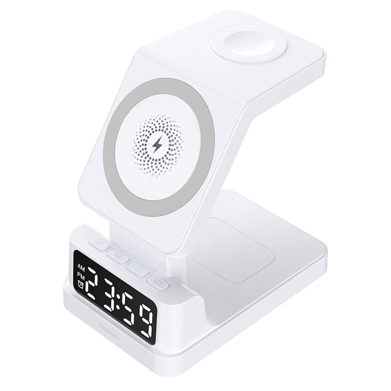 Chargeur magnétique sans fil 3-en-un 15W avec horloge