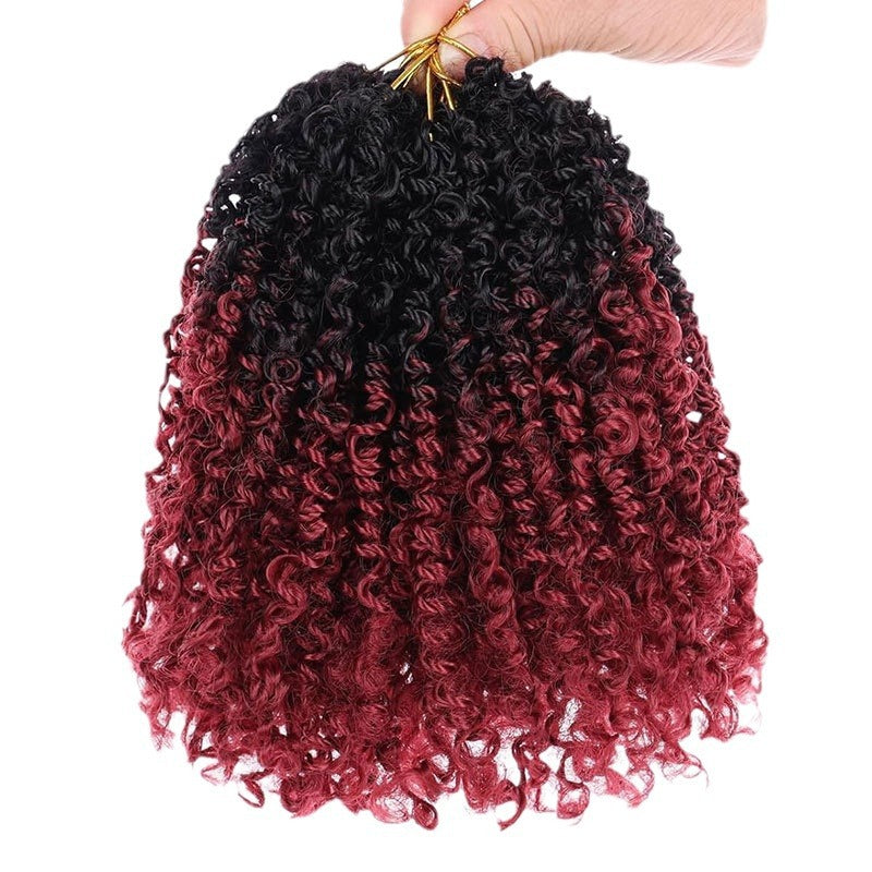 Perruque synthétique en fibre8 pouces24 brinsCrachated Small CurlsIrrégulier style