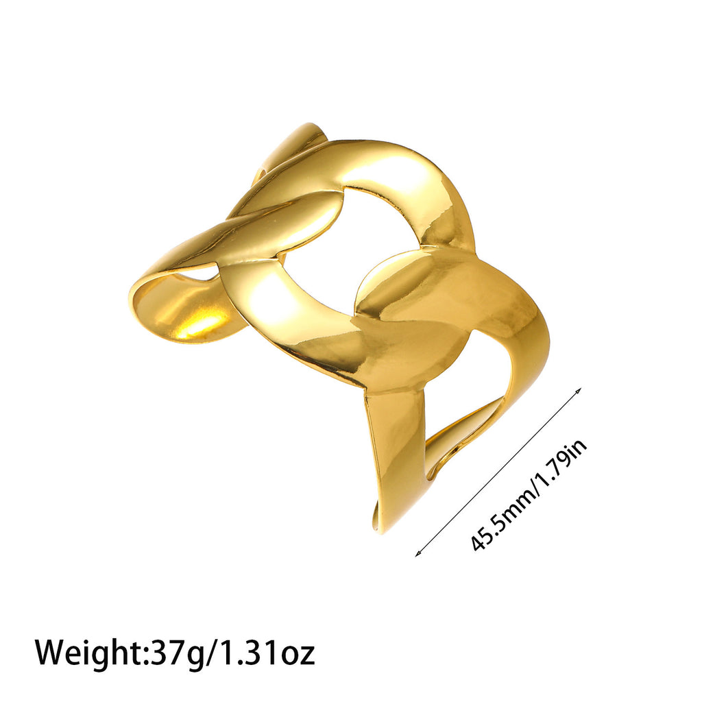 Bracelet en acier Titanium or de style Ins européen et américain