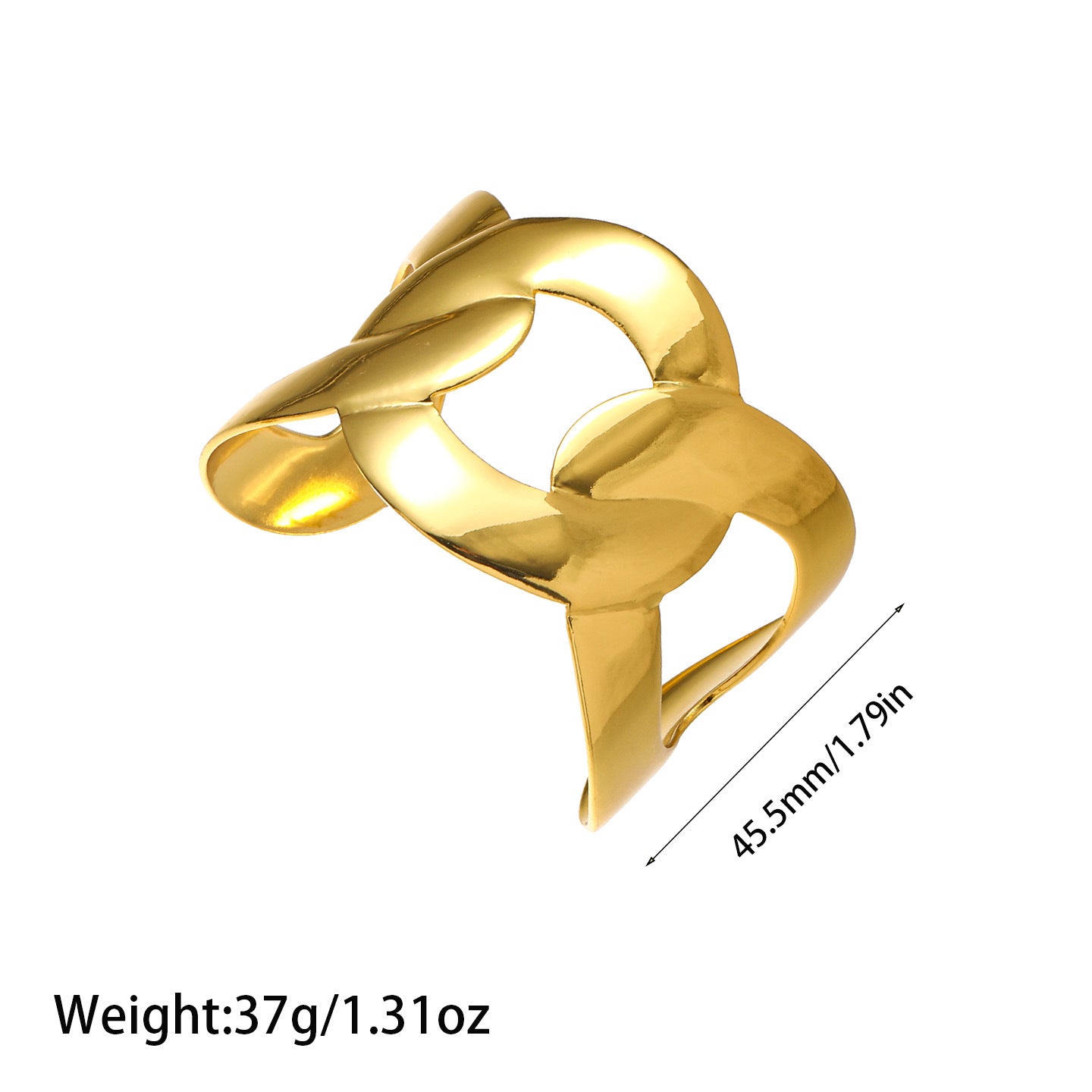 Bracelet en acier Titanium or de style Ins européen et américain