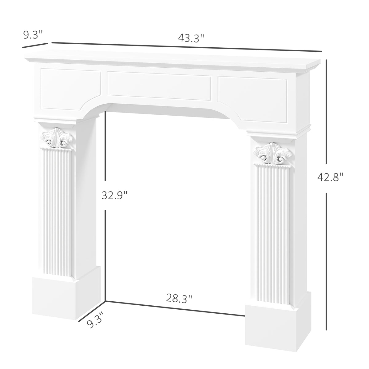 Baroque mantel drape