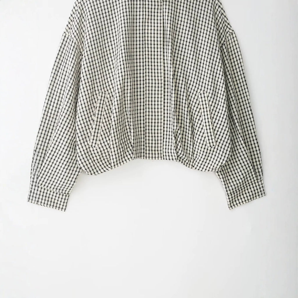 Veste d'aviateur en Plaid de style Commuter pour femme