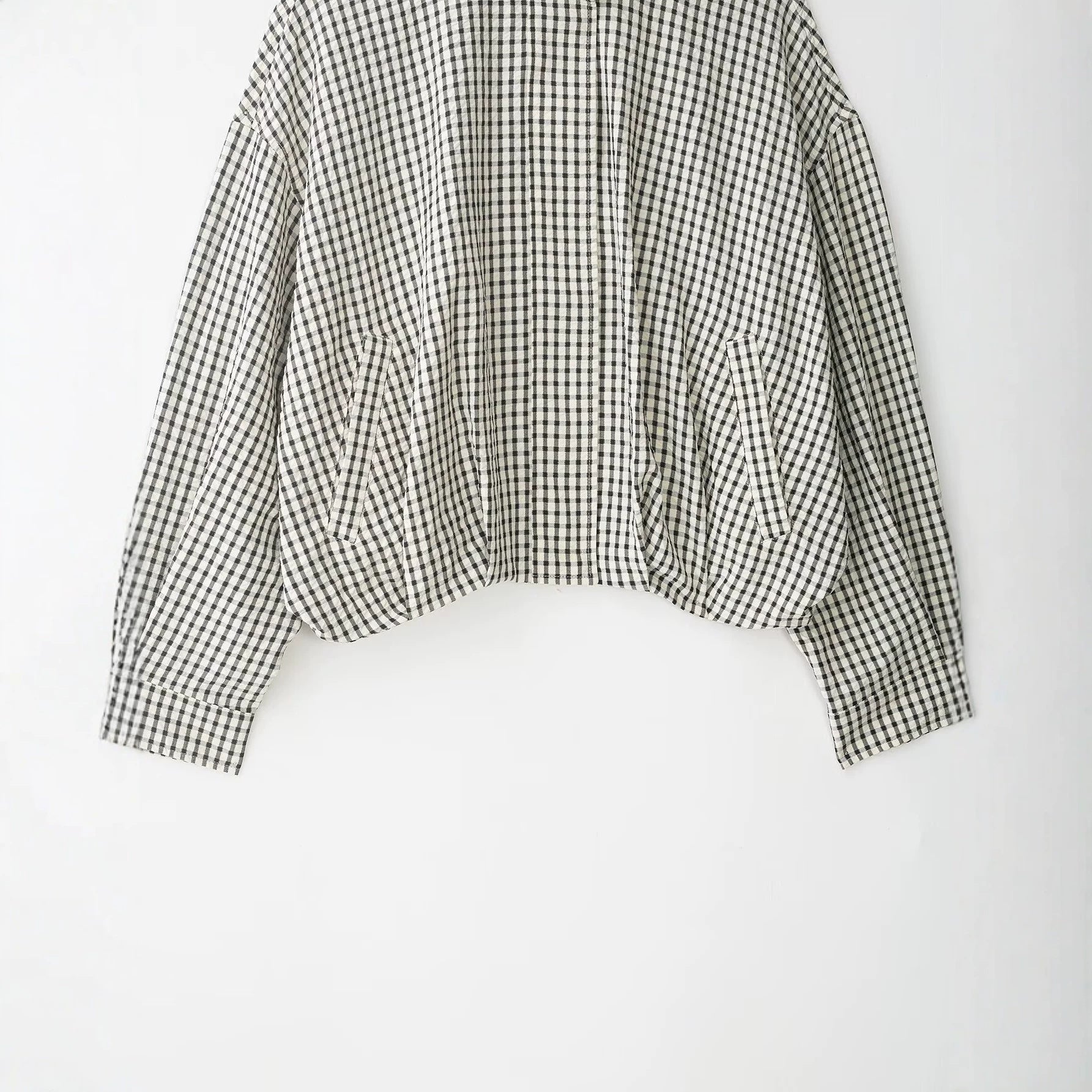 Veste d'aviateur en Plaid de style Commuter pour femme