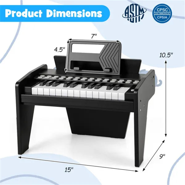 25 clés Mini piano numérique pour les enfants de 3 ans et plus