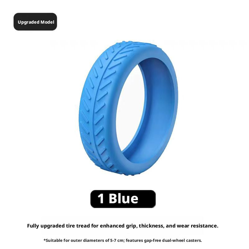 Couverture de protection des roues à bagages-Blue-1 Pack
