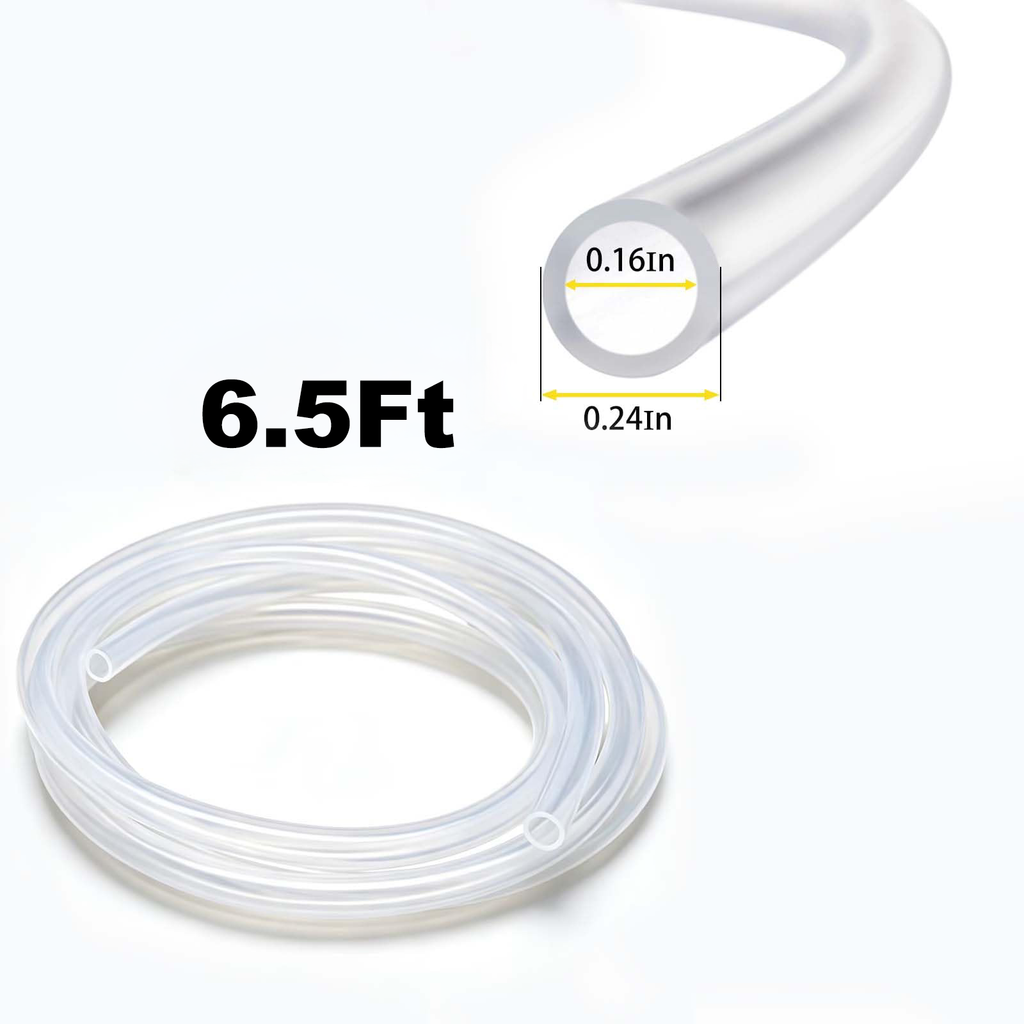 Aquarium Silicone Airline Tubing Odorless Anti-Fall-Off Air tuyau 6,5Ft ID pour réservoir de poisson Ai