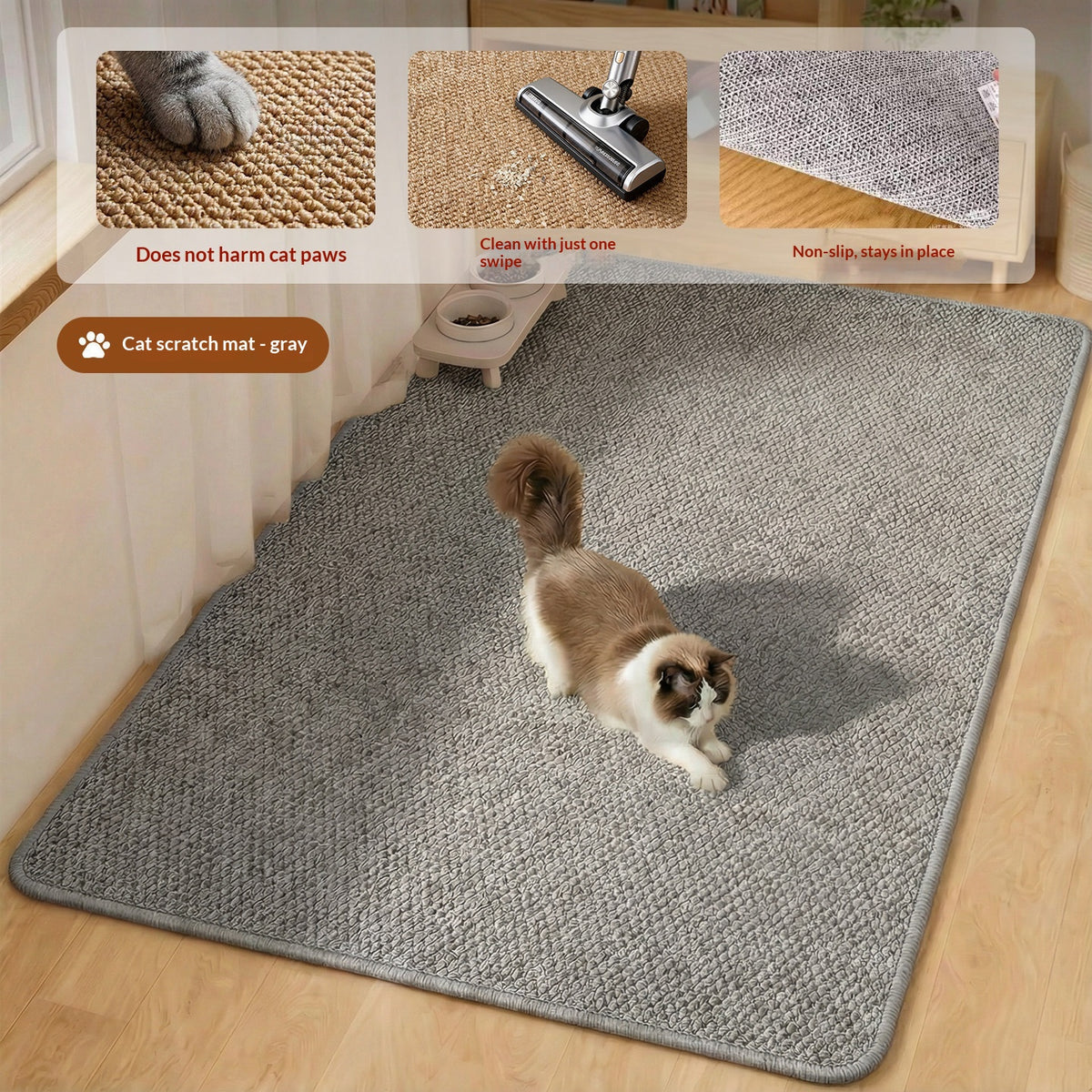 Tapis de sol simple et faux Sisal qui protège contre les griffes de chat
