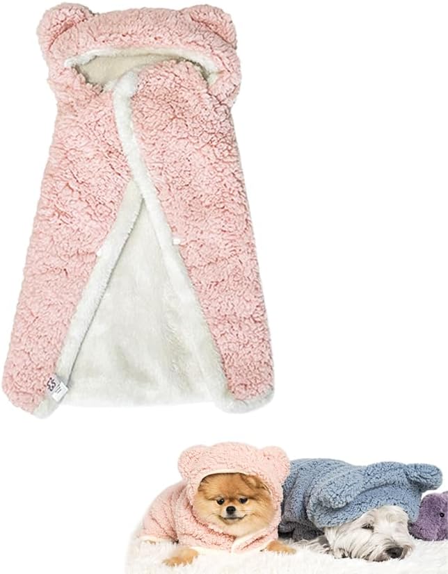 Teddy Bear Pet Cape Blanket avec Hood