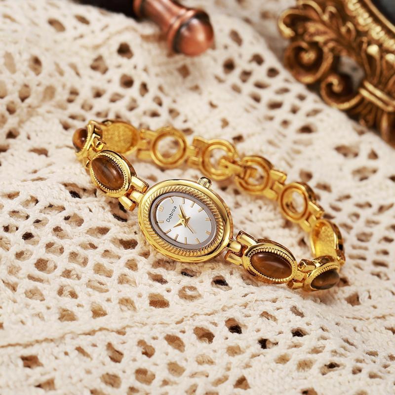 Natural Dongling Jade and Tiger's Eye Stone Bracelet