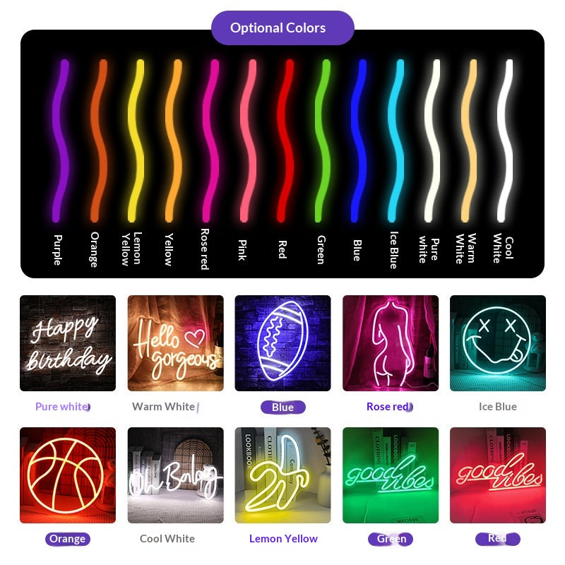 Décor LED acrylique Neon pour les chambres pour enfants