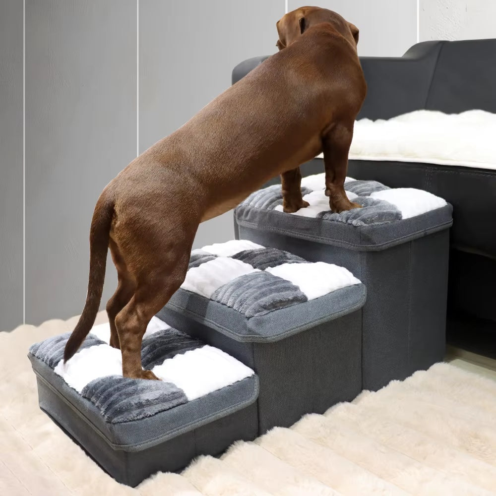 Échecs de luxe pas faits à la main avec des escaliers de chien et espace de stockage