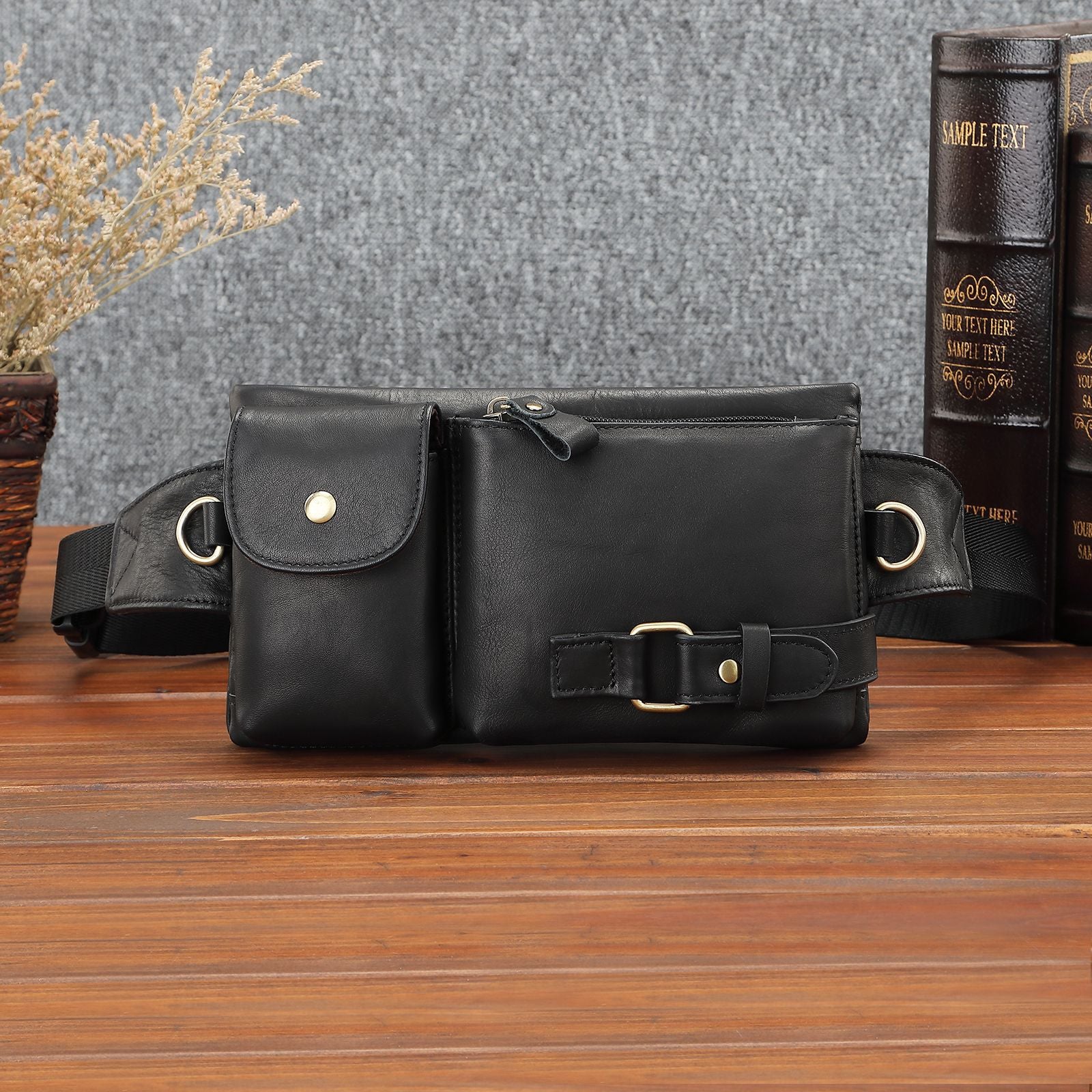 Style coréen Sac ceinture homme Sports de plein air multifonction