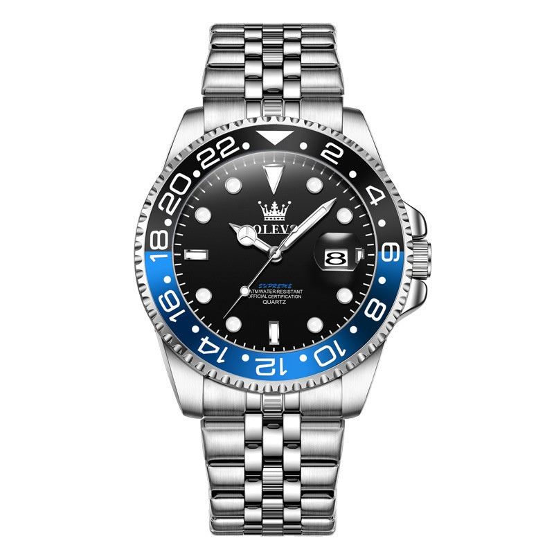 Trendy Taille de bague Lumineux Imperméable Montre Quartz Ghost