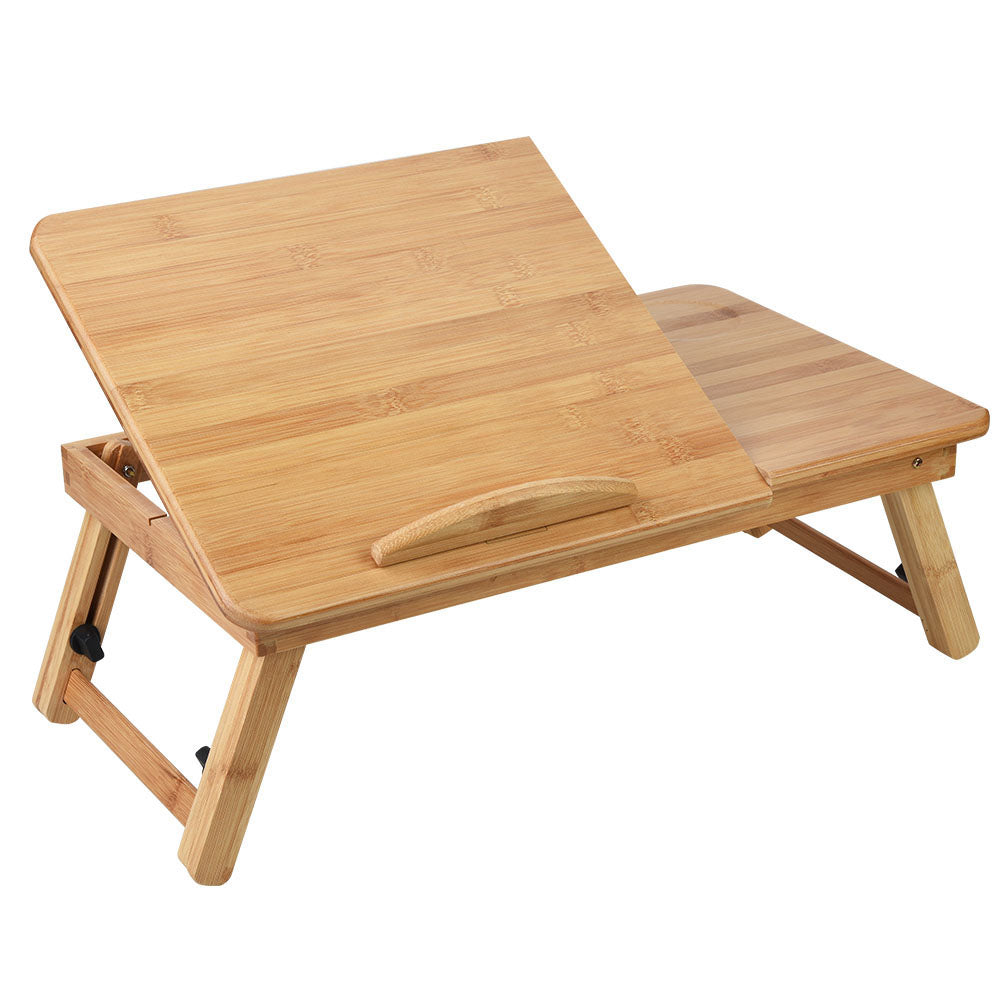 Portable pliable en bois Bamboo CompuLaptop Table Canapé-lit Bureau Ordinateur portable Stand réglable