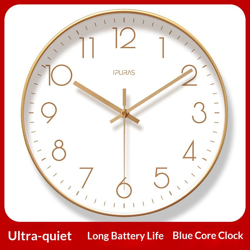 Horloge murale moderne à quartz numérique ultra-Quiet pour le salon