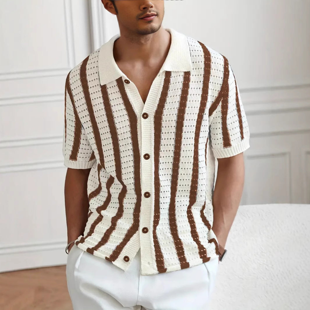Été Chandail à glissière verticale à glissière Lapel Haut