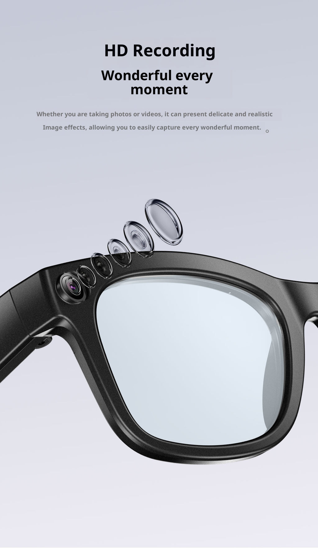 Bluetooth Sunglasses for Music Call Translation