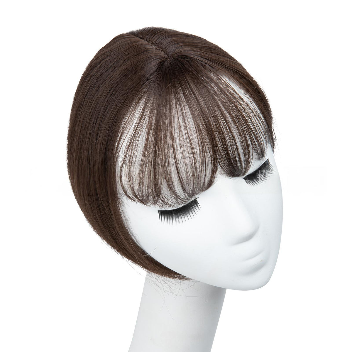 Women Wig Hairstyle with Air Bangs Hair Extension Piece