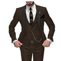 Costume trois-pièces pour hommes Costume noir de couleur assortie