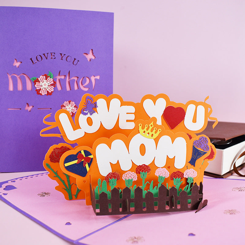 3D PopUp Flower Bouquet Cards Cadeaux Anniversaire PopUp Mom Floral Bouquet Wife Invitation C