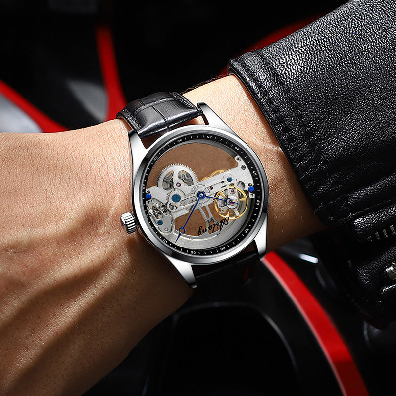 Cheveux de génération automatique de montres mécaniques Hollow