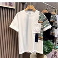 T-shirt pour homme T-shirt de travail d'été Style Couleur Matching Top