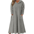 Robe à capuche à manches longues décontractée
