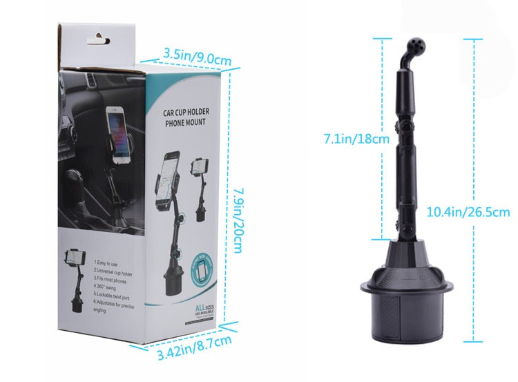 Support de téléphone mobile à ventouse réglable pour voiture