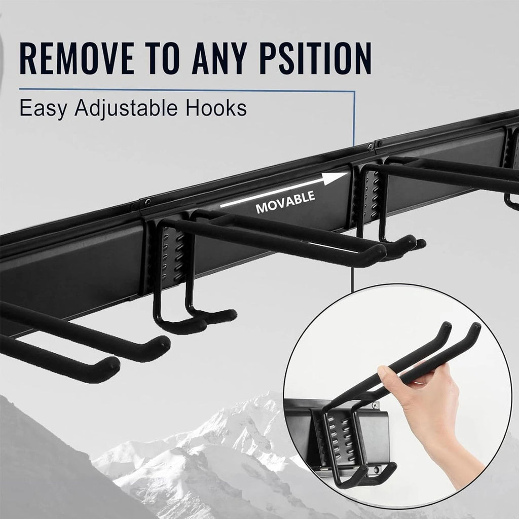 3x Garage Garden Tool Holder Storage Rack Shed Wall Mounted Organizer Long Hooks