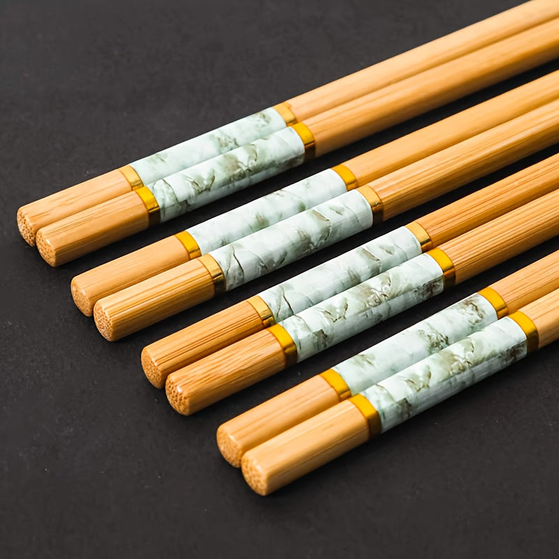 Marble Chopsticks - 5 pairs - Indigo Blue Paper