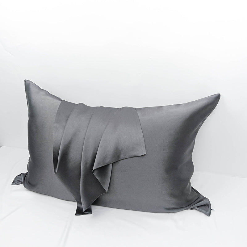Coussin en soie à double face polyvalent de couleur unie