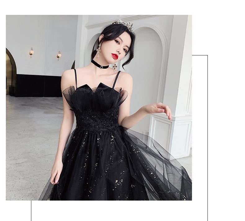 Robe de soirée noire Minorité tempéramentale Haut de gamme