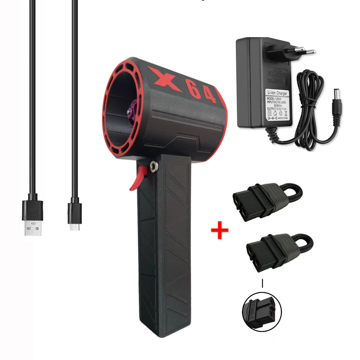 64mm Turbo ventilateur Vent Puissance jusqu'à 1400g Portable Portable industriel classe sèche-cheveux voiture Wa