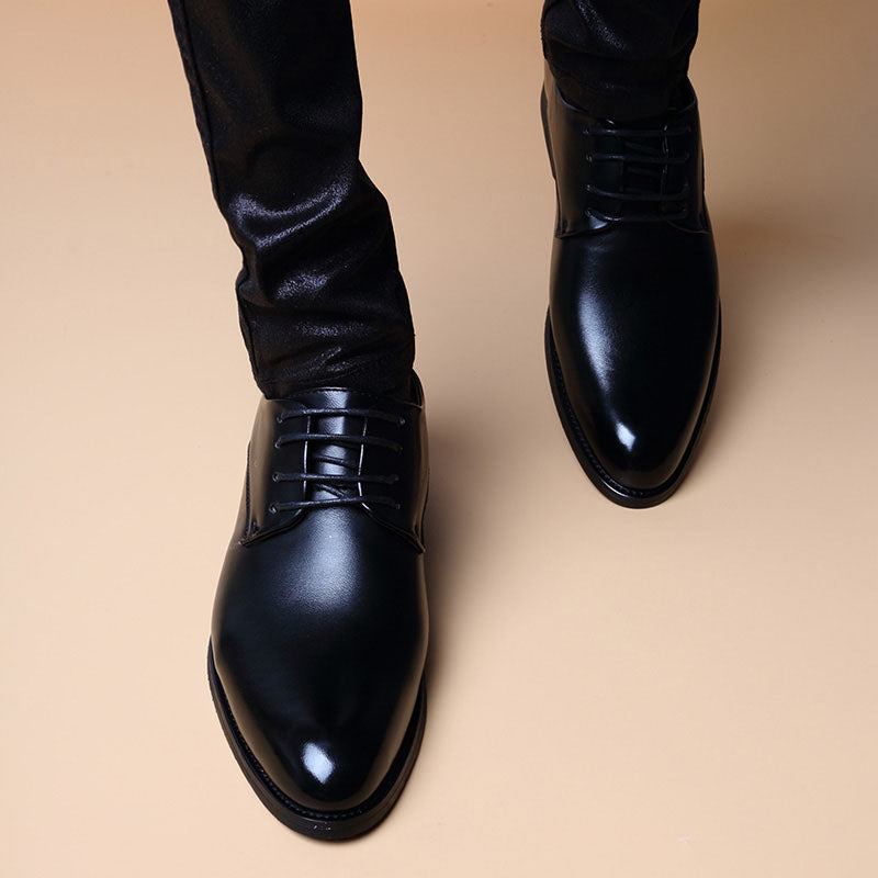 Hommes style britannique Casual pointed-toe Dentelle-up Hauteur-augmentation Chaussures
