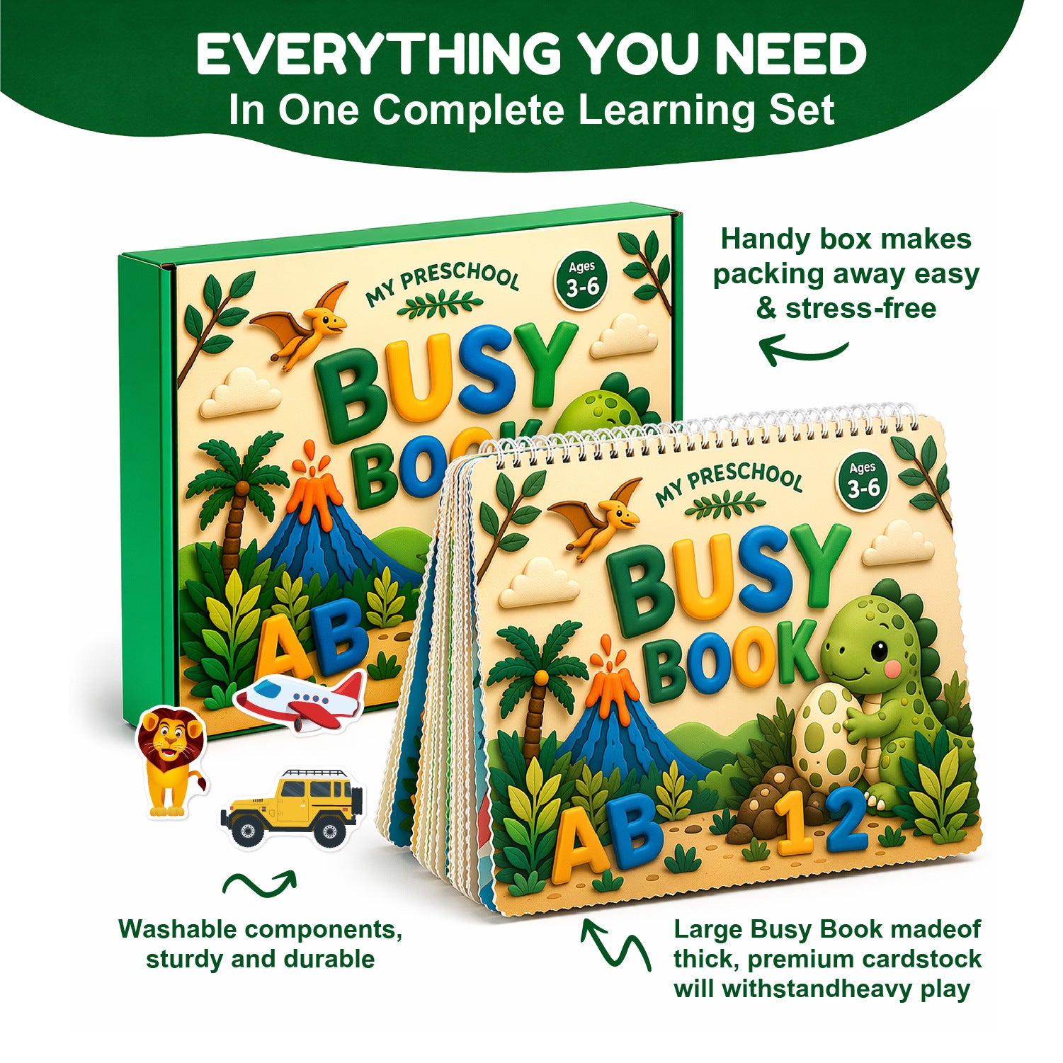 Jouet de puzzle pédagogique pour enfants sans coupure