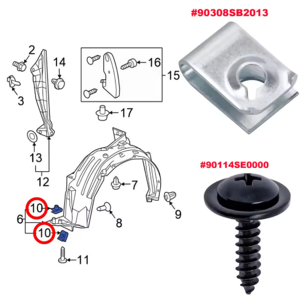 Screw for Honda and Acura vehicle gasket
