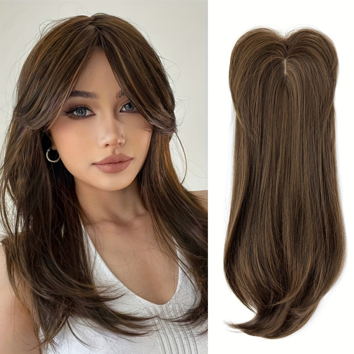 Ombre Figure-huit Bangs Fibre synthétique Long Curls