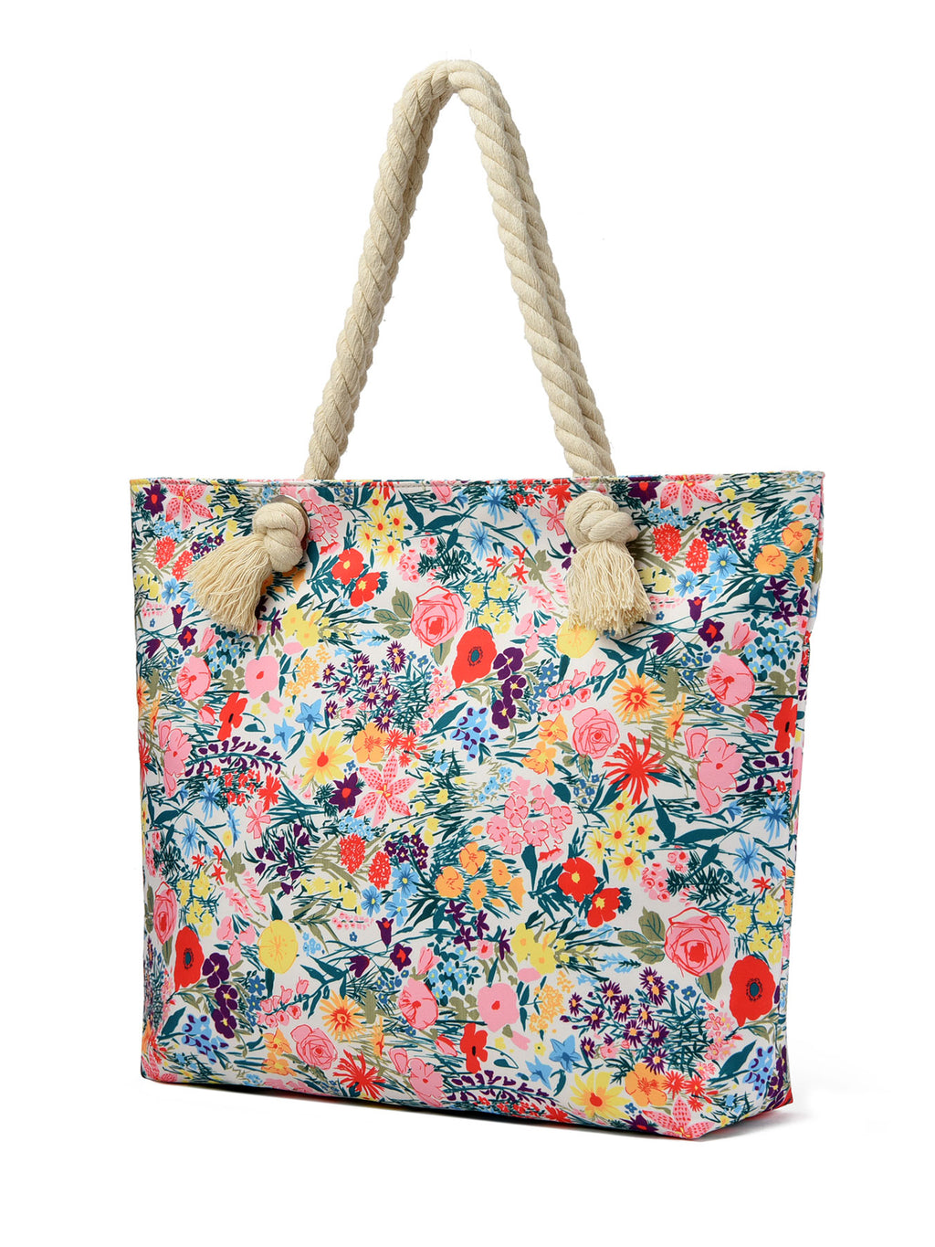 Uniquement prise en charge auto--Art Flower Pattern Sacs de plage pour les femmes